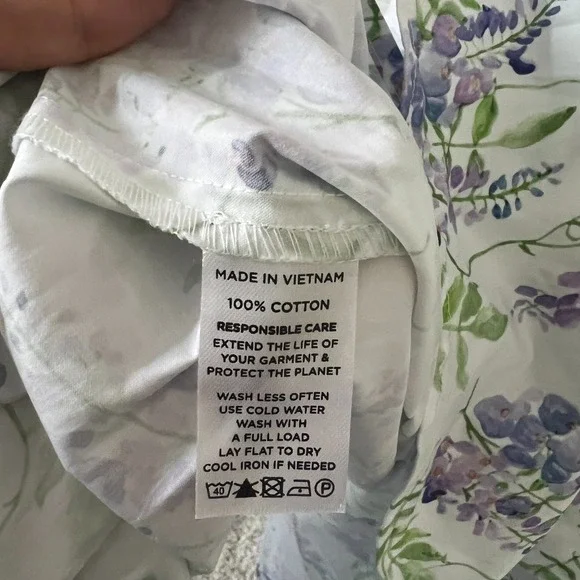 NWT Hill House Sz XS Matilda Midi Dress Wisteria White Floral Bridgerton Cottage - Picture 14 of 14